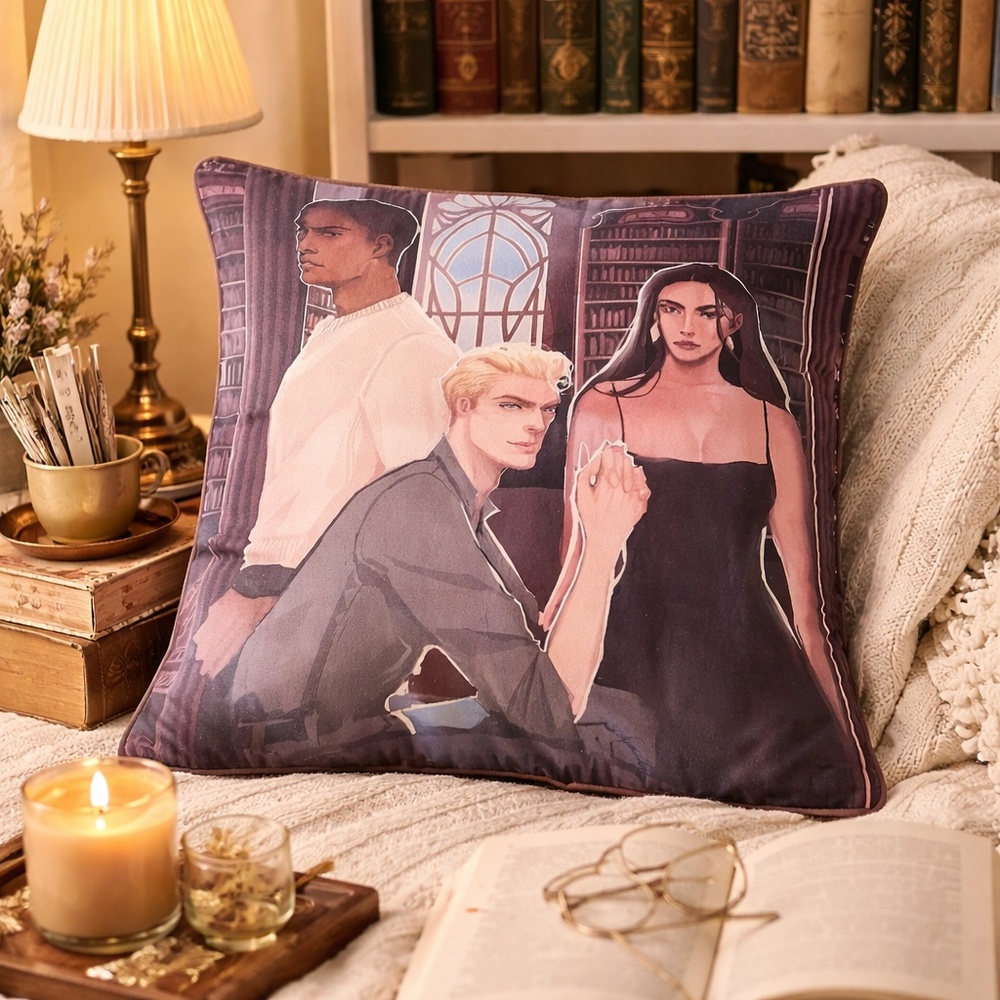 FairyLoot The Atlas Six Cushion Cover Multicolor Dark‎ Academia Olivie Blake